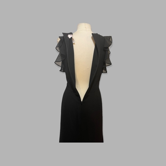 Hayley Paige Occasions black chiffon- 5863 - Picture 7 of 12